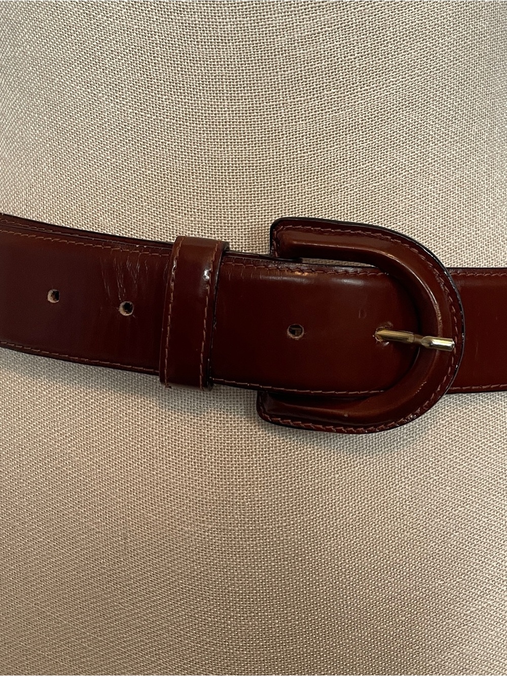 Classiques Entier Carmel Leather Belt with Subtle Stitching size XL